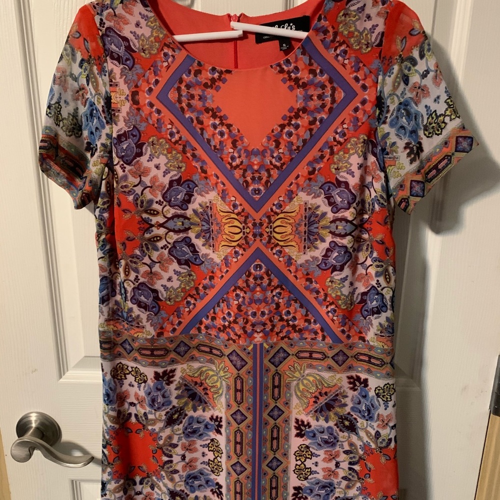 Print shift dress